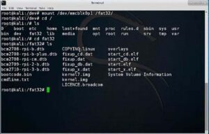 Change Screen Resolution in Kali Linux on Raspberry Pi 3 - fat32 directory contents