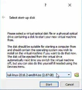 How to Build a Hacking Lab with VirtualBox-kali linux select startup disk