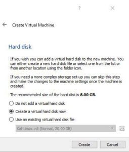 How to Build a Hacking Lab with VirtualBox-Set Kali Hard Disc Size