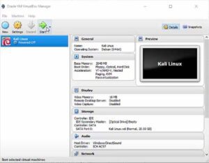 How to Build a Hacking Lab with VirtualBox-Starting Kali Linux Virtual Machine