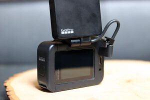The GoPro display turns off when the display mod is turned on